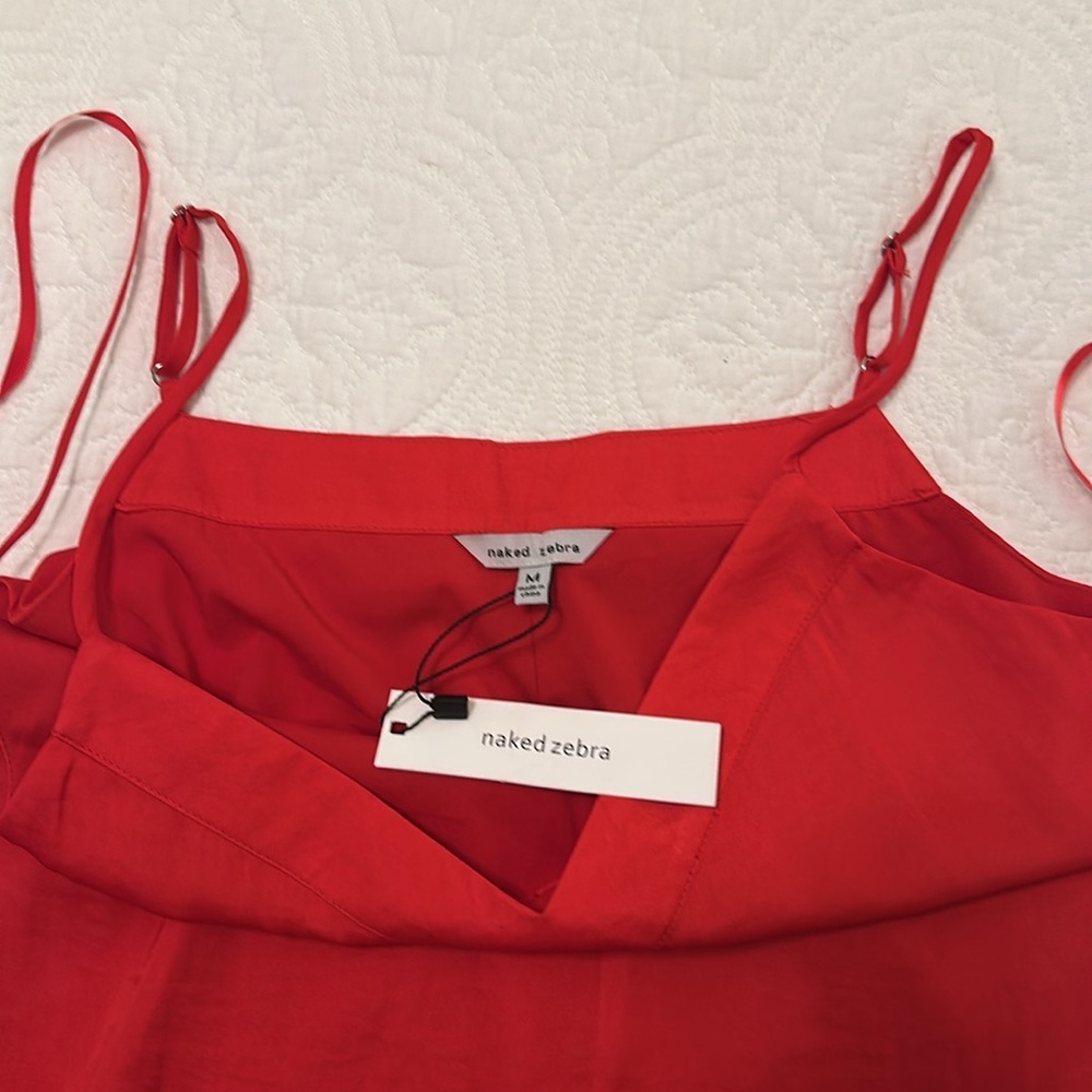 Naked Zebra Red ‘Jordan Strappy Romper’ in Red Size M - Picture 9 of 13